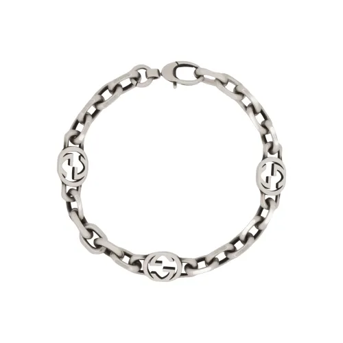 GUCCI Interlocking G Chain Bracelet In 925 Sterling Silver