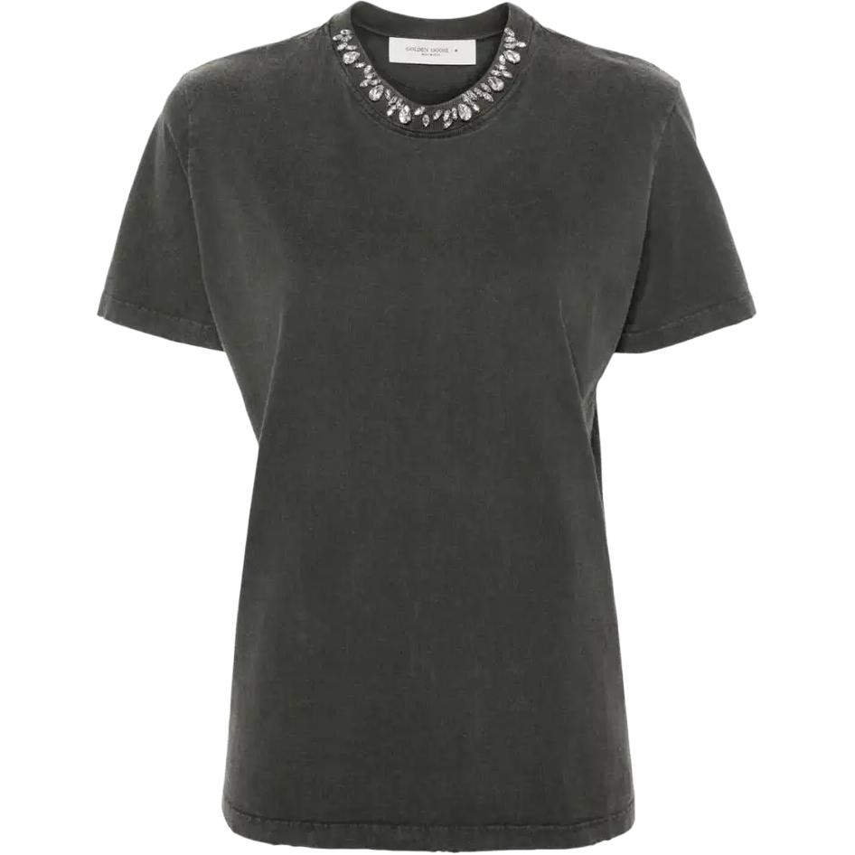 Женская футболка Golden Golden Goose FW22T (серая)