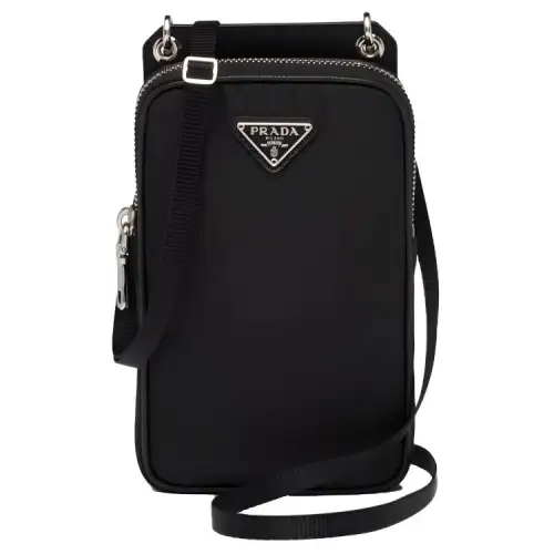 PRADA Galleria Nylon Shoulder Bag, Crossbody Bag Women's Black