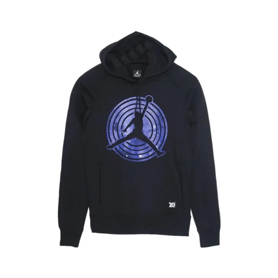 Jordan Sweatshirts Men's Black Hooded Moderate Straight Fit