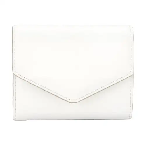 Maison Margiela Solid Color Calfskin Wallet Women's White