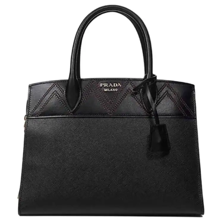 PRADA Saffiano Leather Handbag Women's Black