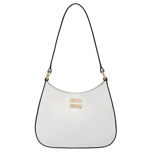 MIU MIU Sheepskin Shoulder Bag Women's White