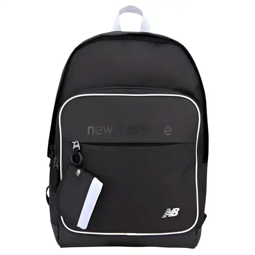New Balance Zip Closure Polyester Backpack Regular Unisex Black