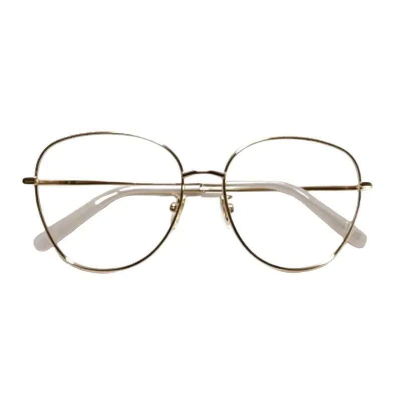DIOR Irregular Shape Eyeglass Frames Unisex Gold