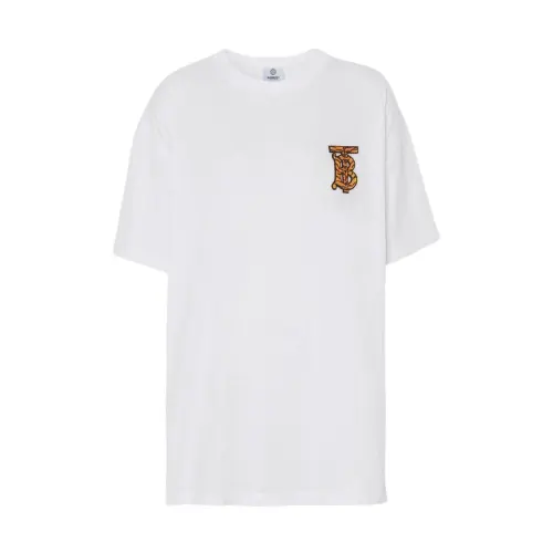 Burberry Drop Shoulder Sleeve T Shirt Women's White
