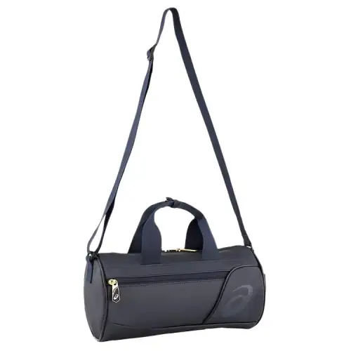 Asics Synthetic Leather Cylinder Bag, Crossbody Bag, Shoulder Bag Unisex Marine Blue
