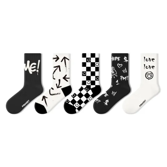 Primeet Crew Socks Unisex 5 Pack