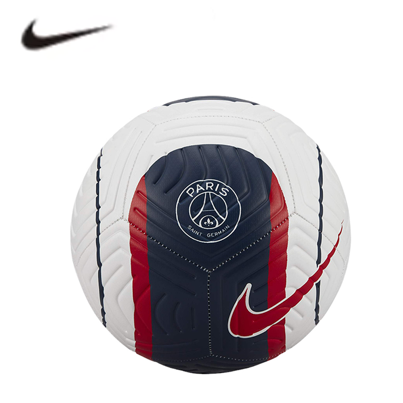 Nike Size 5 Ball Machine Stitched Ball Rubber White Blue Soccer Ball Unisex