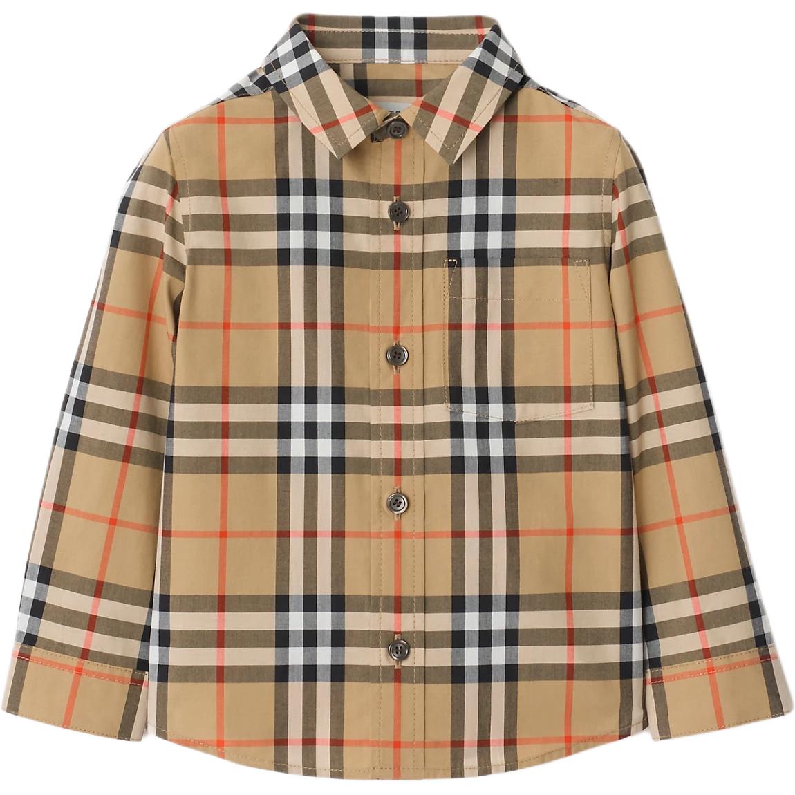 Детская рубашка Burberry Burberry (бежевый)