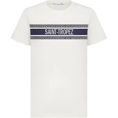 DIOR T Shirts Unisex White Crew Neck Moderate Straight Fit