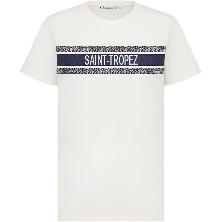 DIOR T Shirts Unisex White Crew Neck Moderate Straight Fit