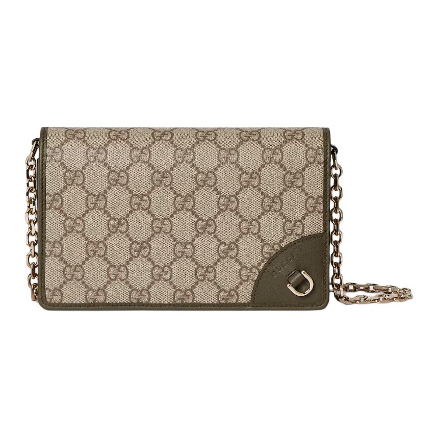 Женская сумка Gucci GG Emblem (бежево-коричневая)