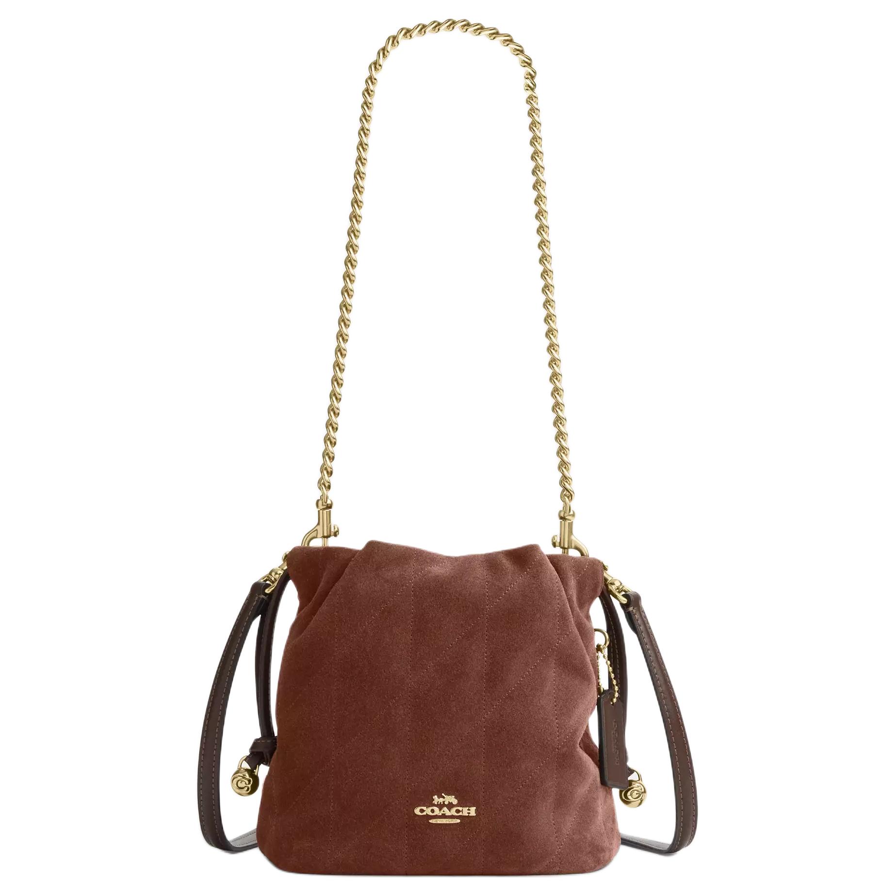 Женская сумка COACH Faye 18 (коричневая)