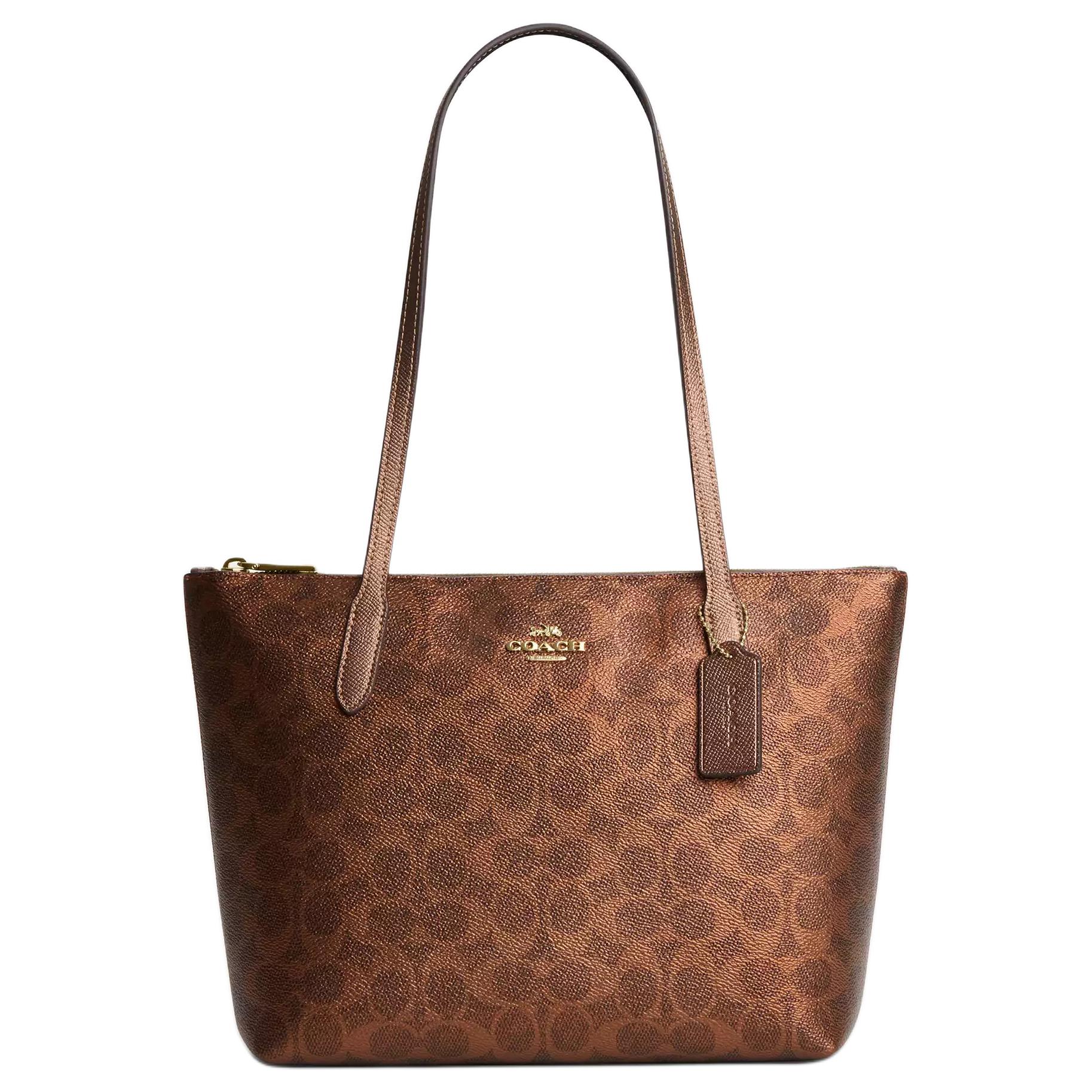 Женская сумка COACH Fiona 24 (коричневая)