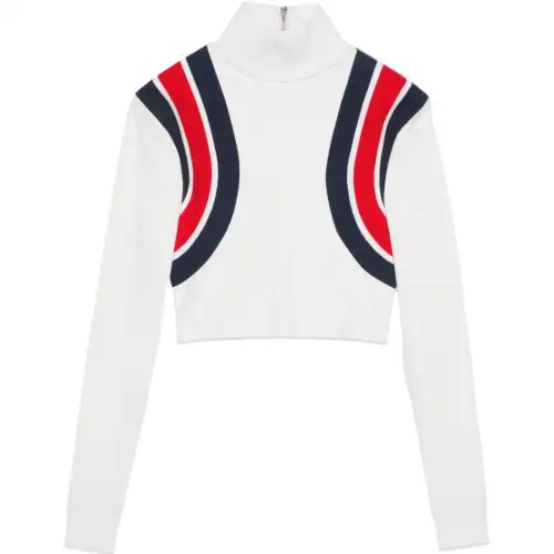 GUCCI Viscose Knit Top Ivory