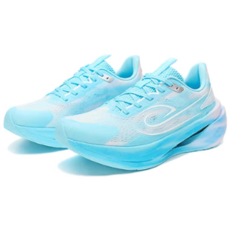 QIAODAN Cushioning Slip Resistant Breathable Low top City Commuting Running Shoes Men’s Cirrus Blue Silver