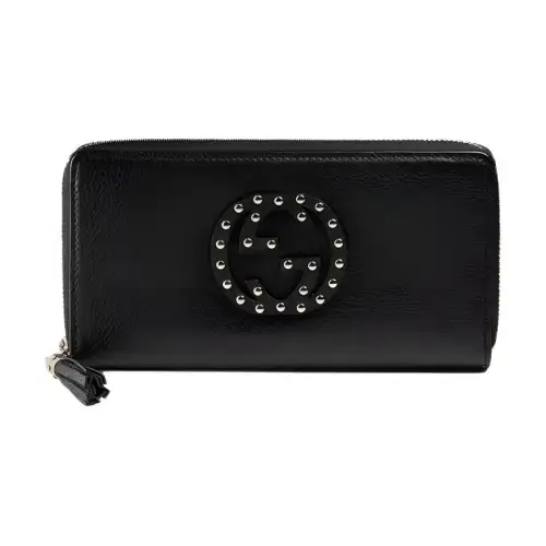 GUCCI Soho Leather Wallet, Wallet Women's Black