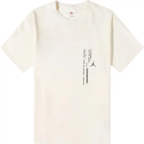 Jordan T Shirts Men's Apricot Crew Neck Moderate Straight Fit
