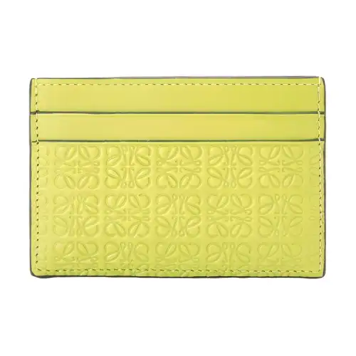 LOEWE Calfskin Card Holder Card Holder Women's Lemon