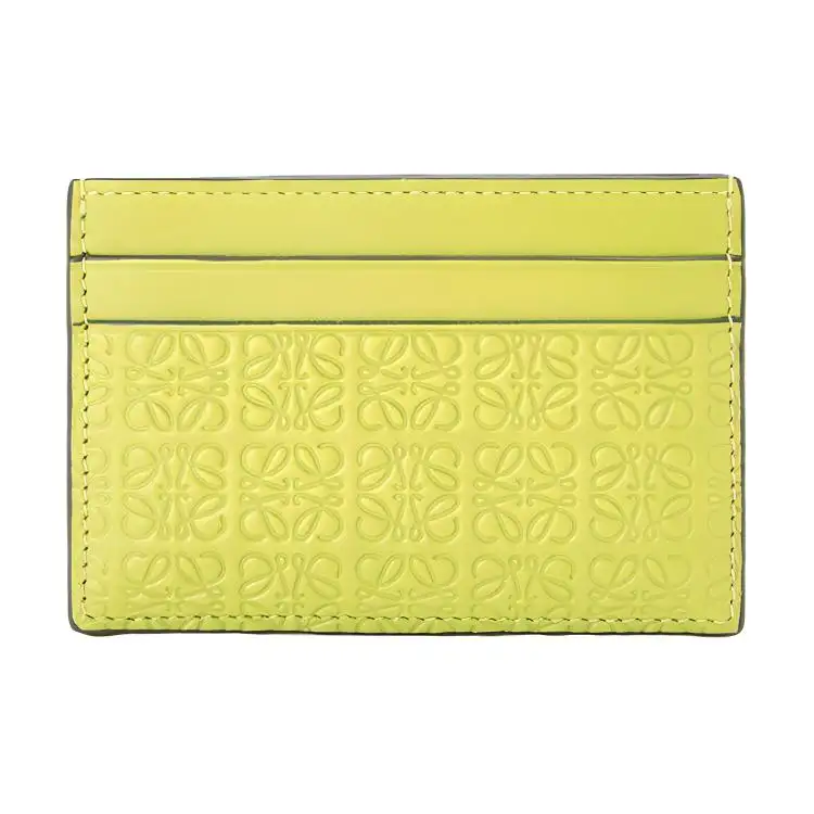 LOEWE Calfskin Card Holder Card Holder Women's Lemon