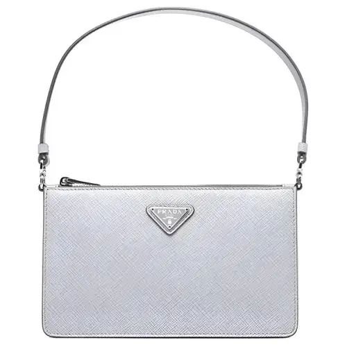 PRADA Leather Handbag, Shoulder Bag Regular Women's Gray