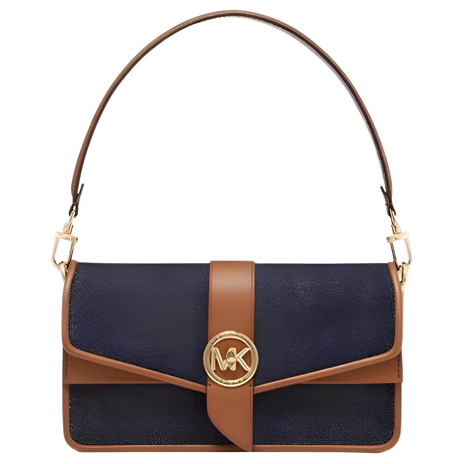 Женская сумка MICHAEL KORS Greenwich (сине-коричневая)