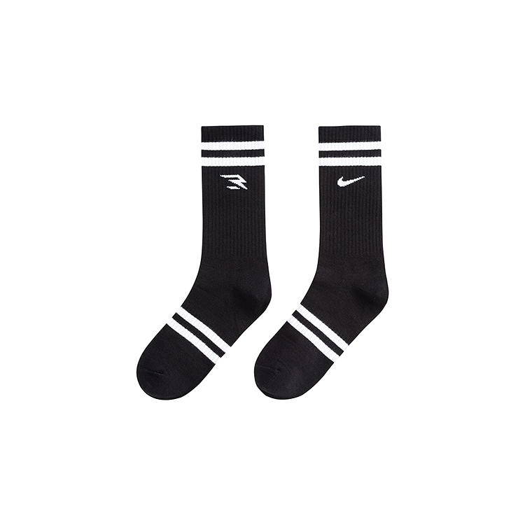Носки Nike 3Brand (бело-черные) — фото 8