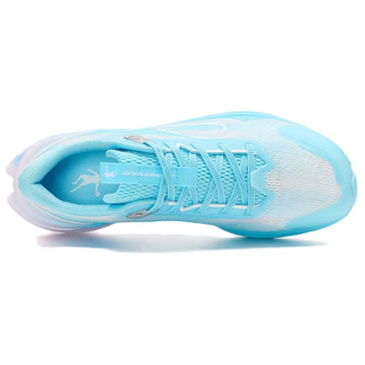 QIAODAN Cushioning Slip Resistant Breathable Low top City Commuting Running Shoes Men’s Cirrus Blue Silver