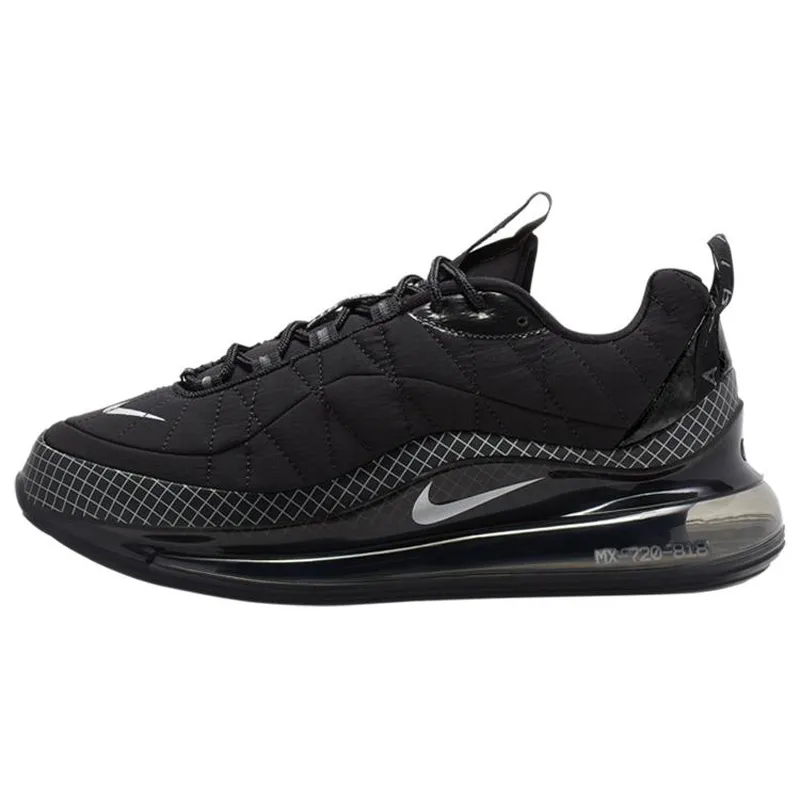 Nike Air Max 720 818 Black Textile, Synthetic Leather Lightweight Low top Casual Shoes Unisex Black