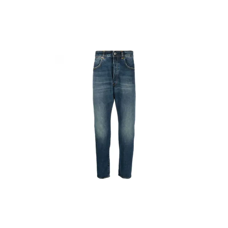 Golden Goose Jeans Men's Blue Moderate Tapered Pants