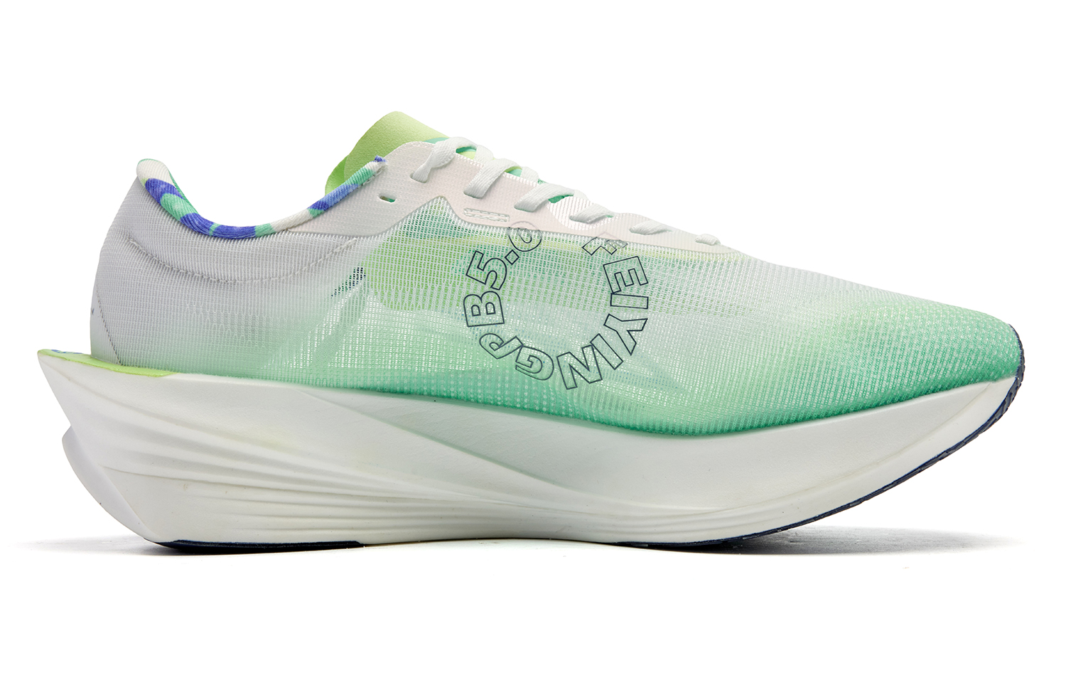 QIAODAN Flying Shadow PB5.0 Cushioning Slip Resistant Low top Carbon Plate Marathon Running Shoes Men’s White Green