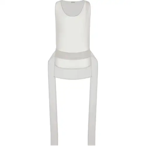 DIOR Tank Tops Men's White Crew Neck Moderate Straight Fit