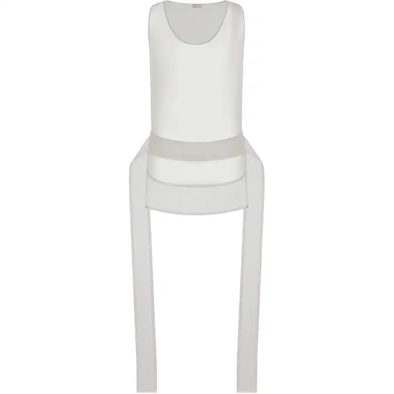 DIOR Tank Tops Men's White Crew Neck Moderate Straight Fit