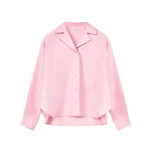 LOEWE Shirts Women's Pink Lapel Moderate Shirt