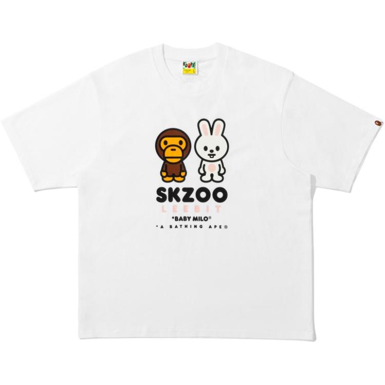 Футболка A BATHING APE Stray Kids (белая)