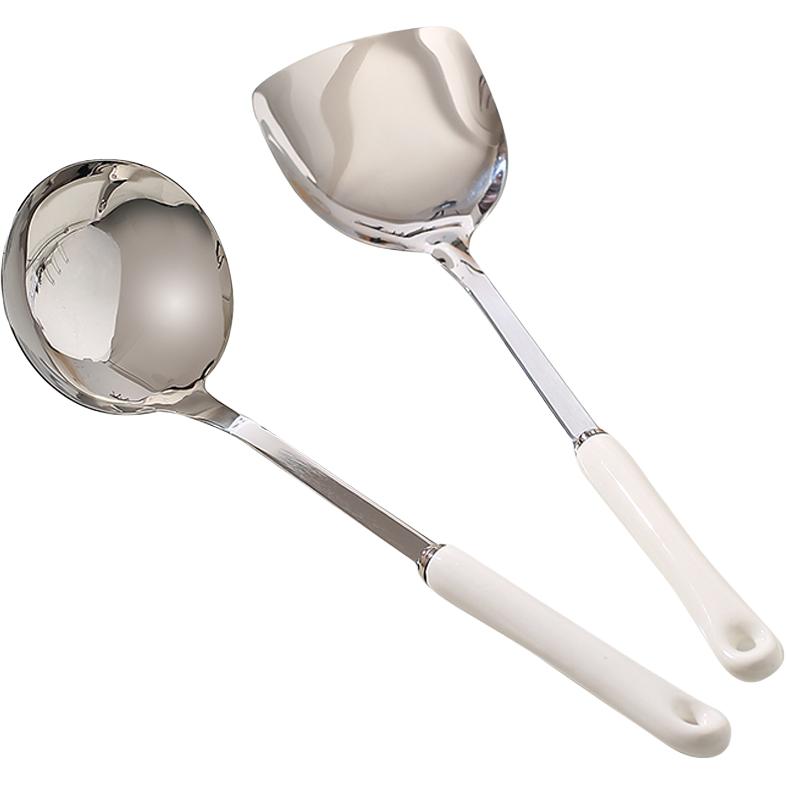 Kawashimaya KAWASIMAYA stainless steel spatula household food grade soup spoon colander frying spoon frying spoon cooking spatula kitchen utensils spoon spatula set