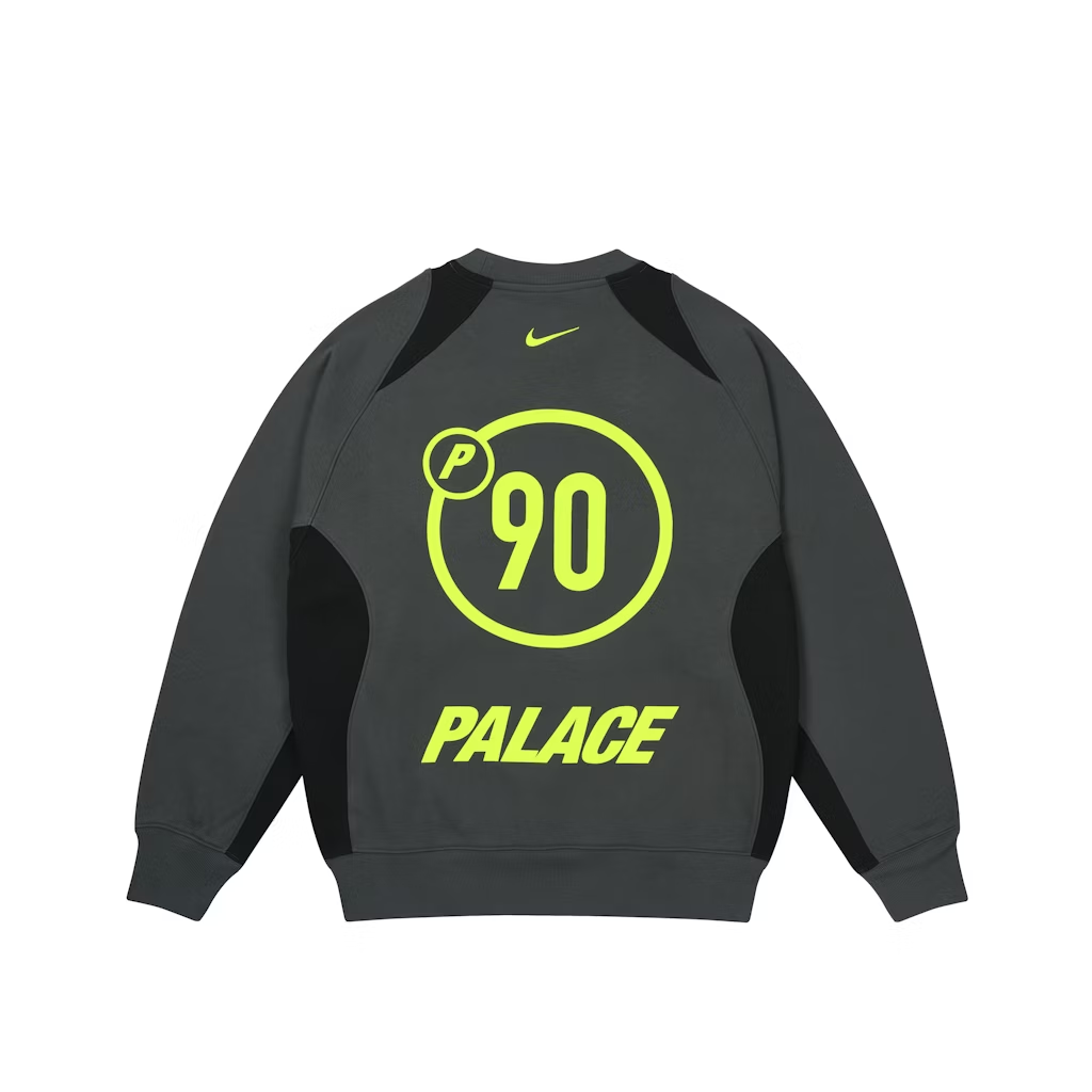 Худи Palace PALACE x Nike FW25 TOTAL P90 CREW logo (белое)