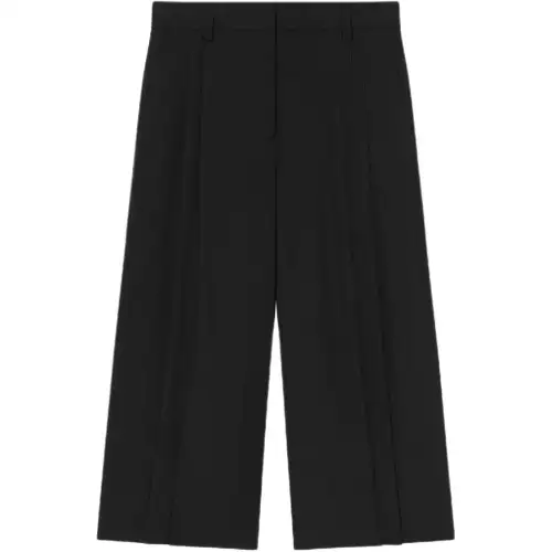 KENZO Solid High waist Cropped Trousers