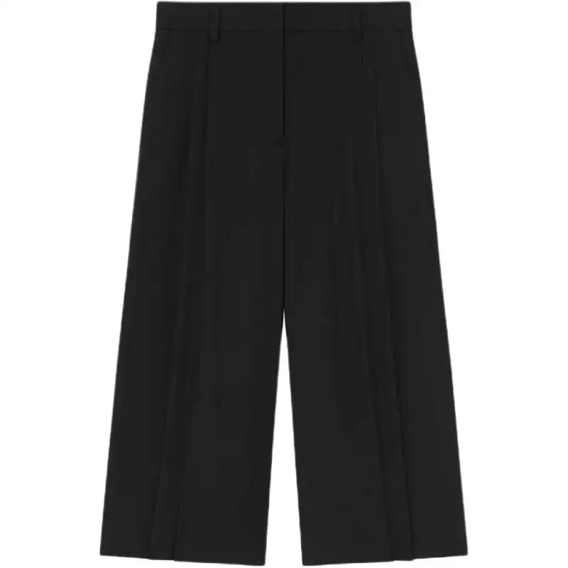 KENZO Solid High waist Cropped Trousers