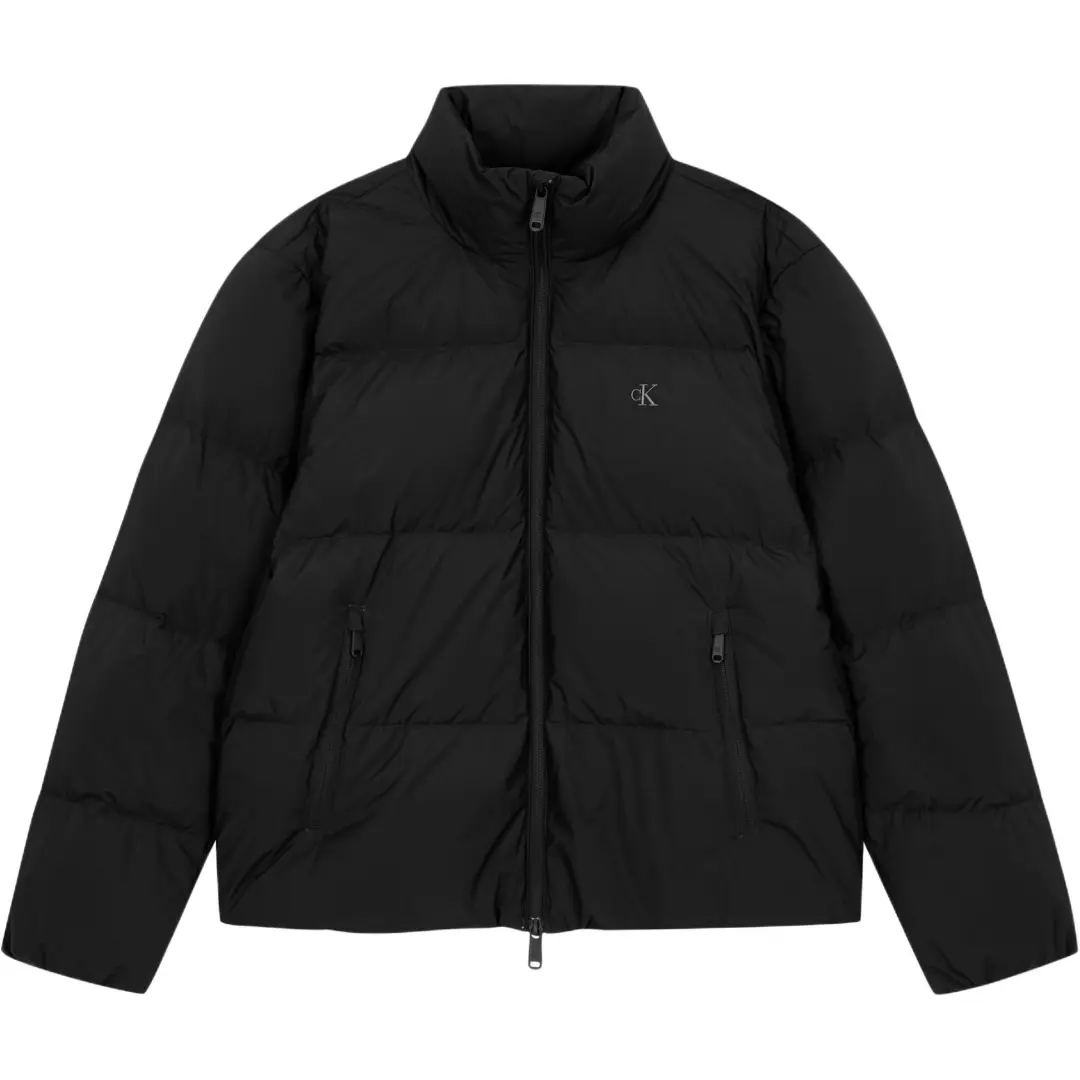 Calvin Klein Down Jackets Men's Black Stand Collar Moderate