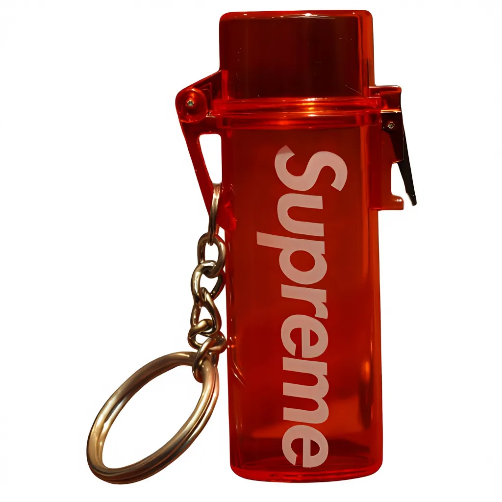 Supreme Plastic Keychains Unisex Red/Transparent