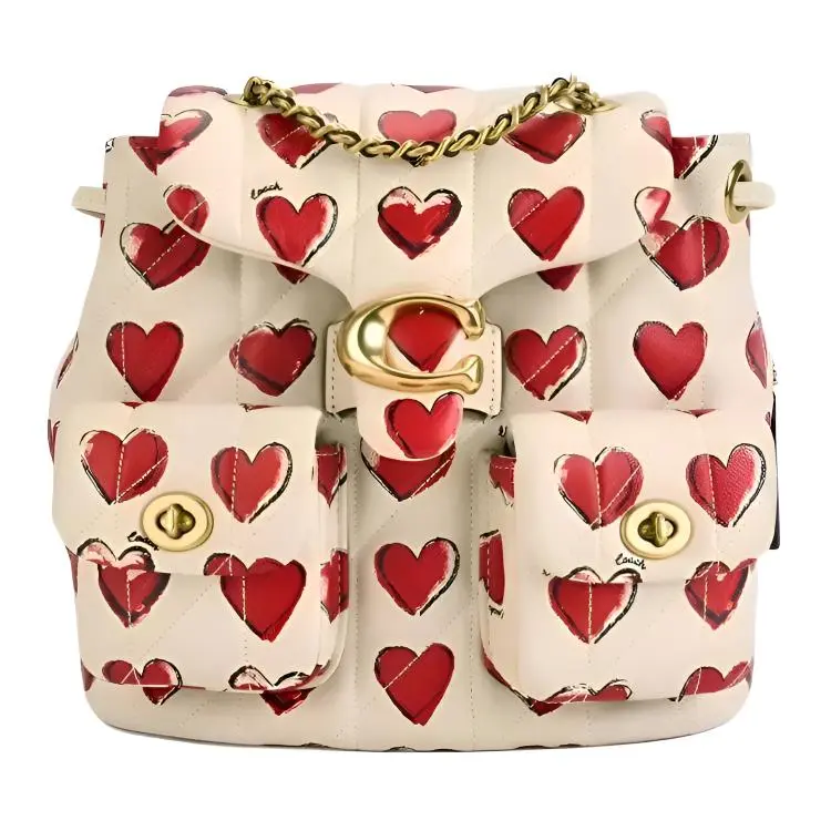 COACH Tabby Sheepskin Backpack Small Women's Multicolor