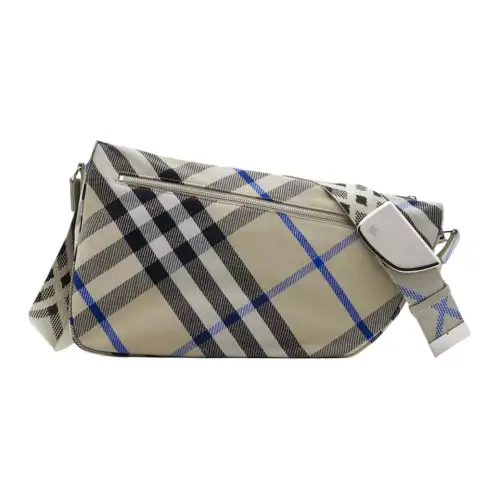 Burberry Cotton Messenger Bag, Shoulder Bag Large Men's Lichen