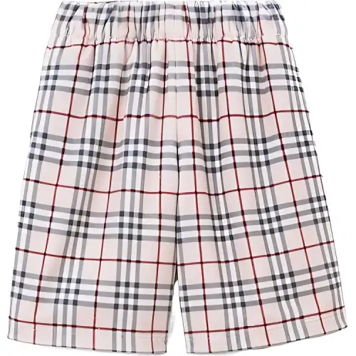 Burberry checkered cotton track shorts