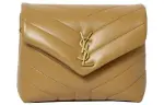SAINT LAURENT LOULOU Cow Leather Crossbody Bag, Shoulder Bag Women's Camel