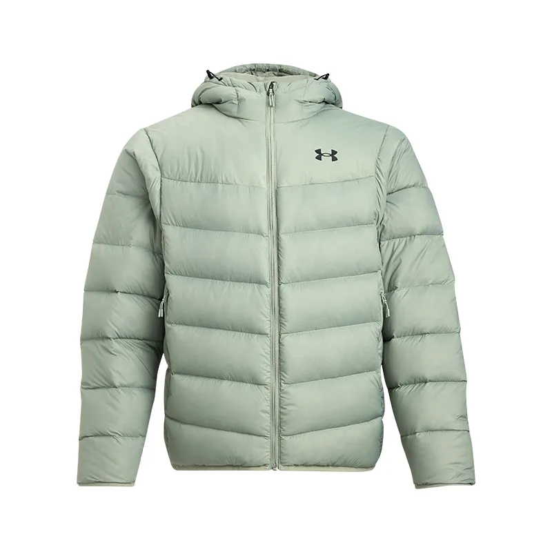 Under Armour Down Jackets Men's Forest Green Hooded Thickened Down Jacket