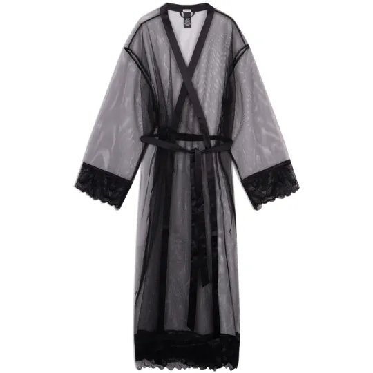 CALVIN KLEIN SS25 Sleep Robe Women's Space Black