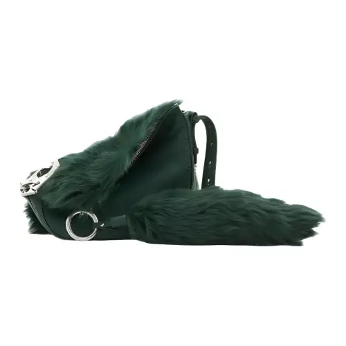 Burberry Calfskin Lambskin Crossbody Bag, Shoulder Bag Women's Vine Green
