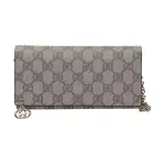 GUCCI PVC Polyvinyl Chloride Wallet Large Women's Gray